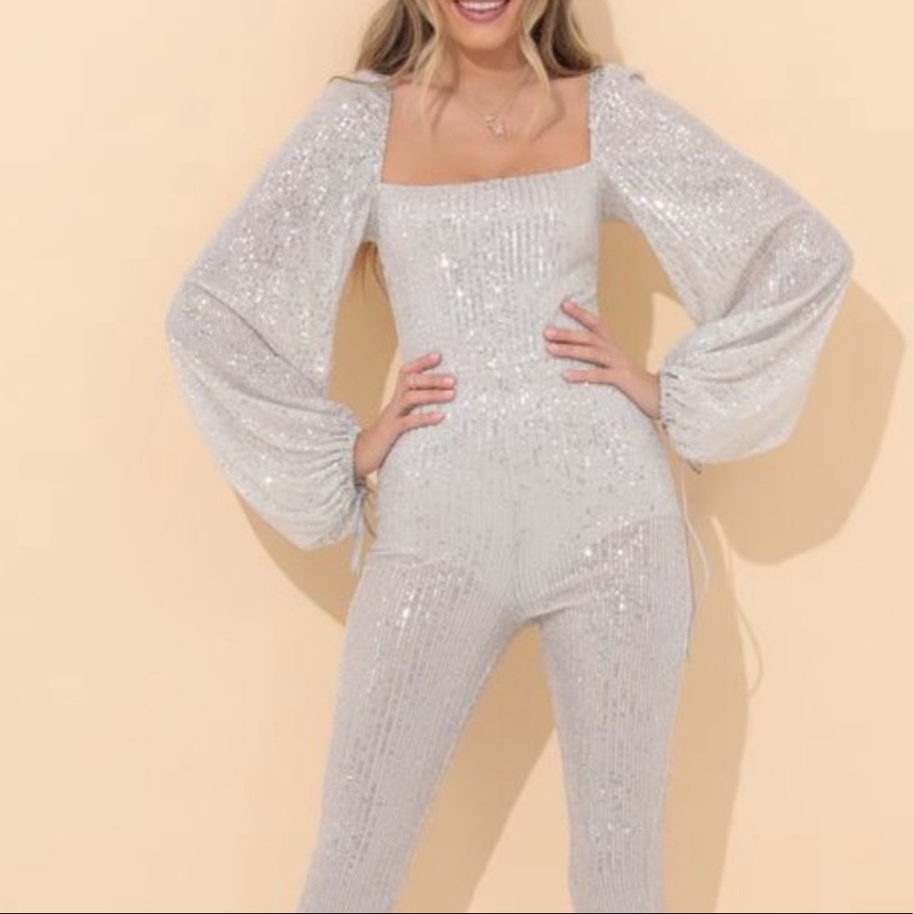 NWT Lucy in the Sky Sequin Jumpsuit Brand New Never Been Worn!